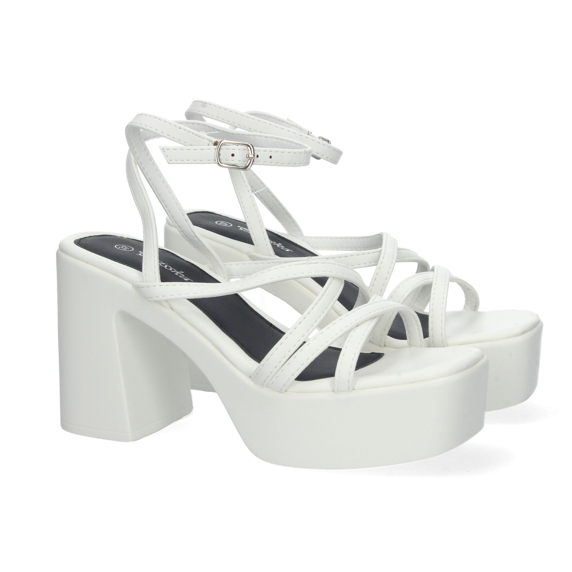 Sandalias De Plataforma 045-Blanco Para Mujer Elegantes