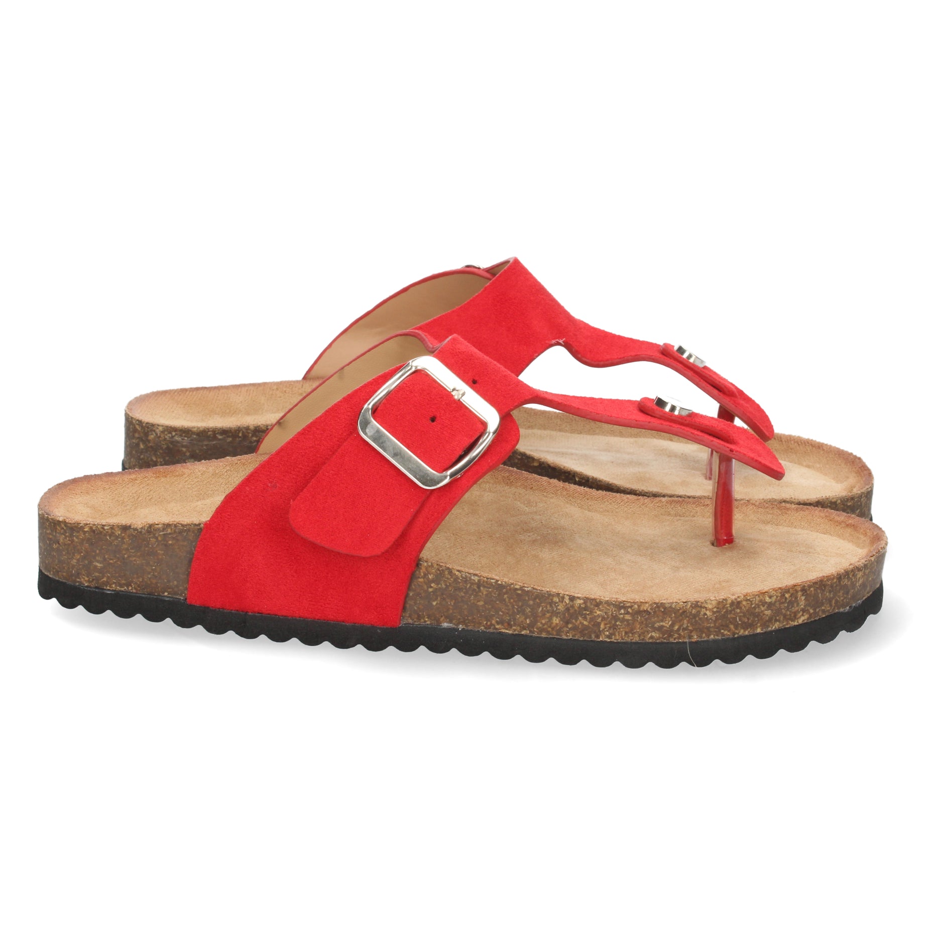 Sandalia Plana 1A-1618-Rojo Estilo Esclava Verano 2022