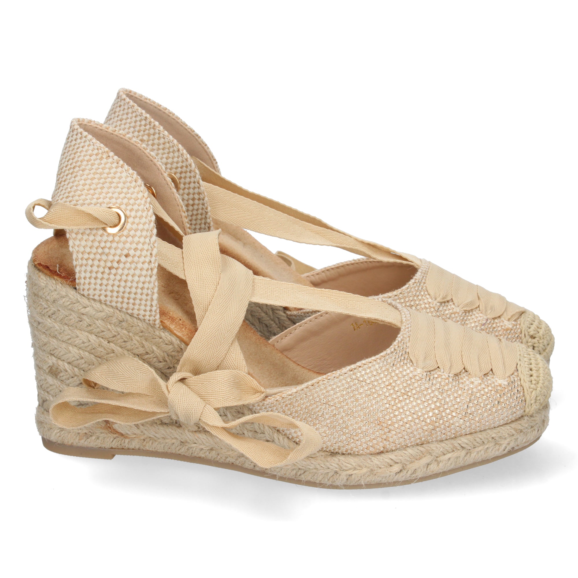 Sandalia Cuña Mujer 1A-1645-Apricot Primavera Verano