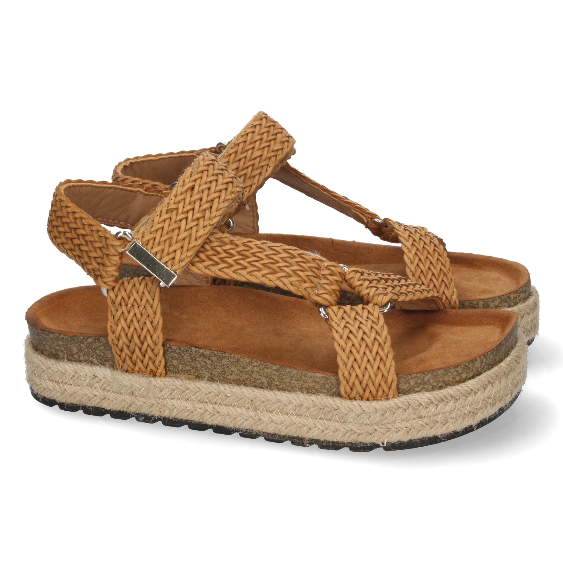 Sandalia Plana 1BP-1624-Kaki Para Mujer Comoda Bio
