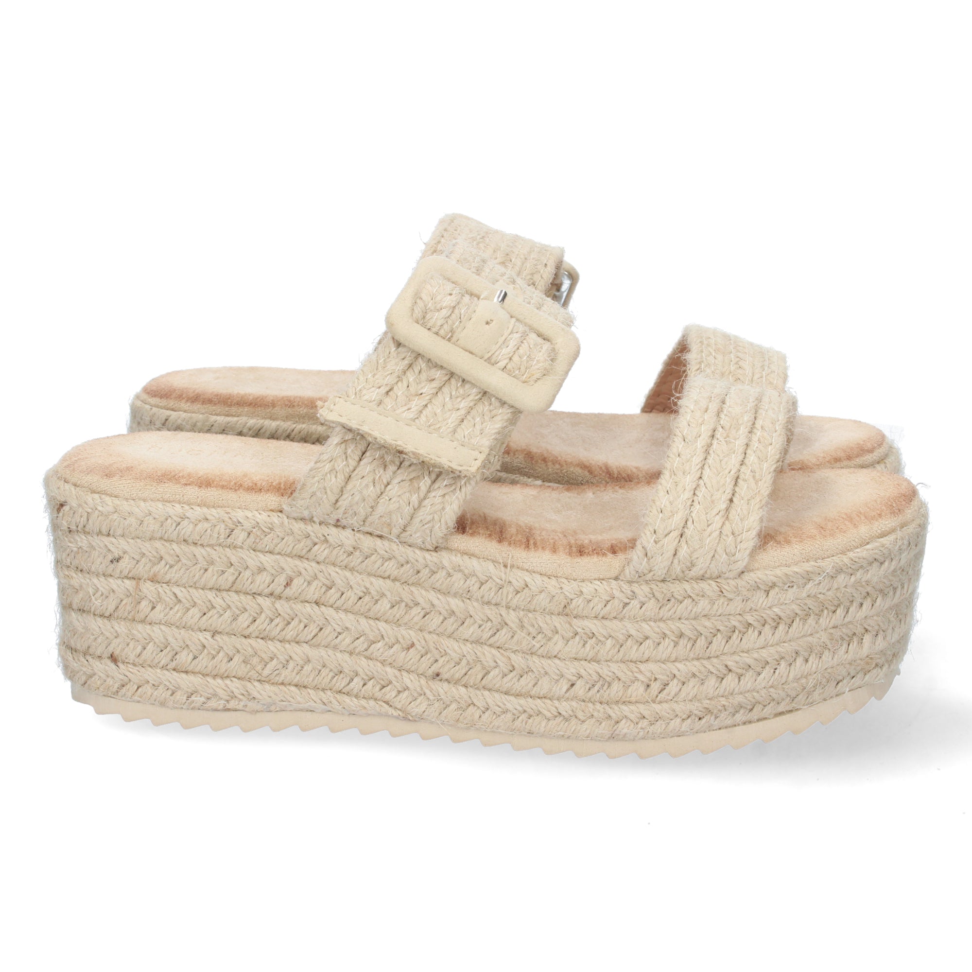 Sandalia Plataforma Mujer 1CF-1588-Beige Yute Primavera