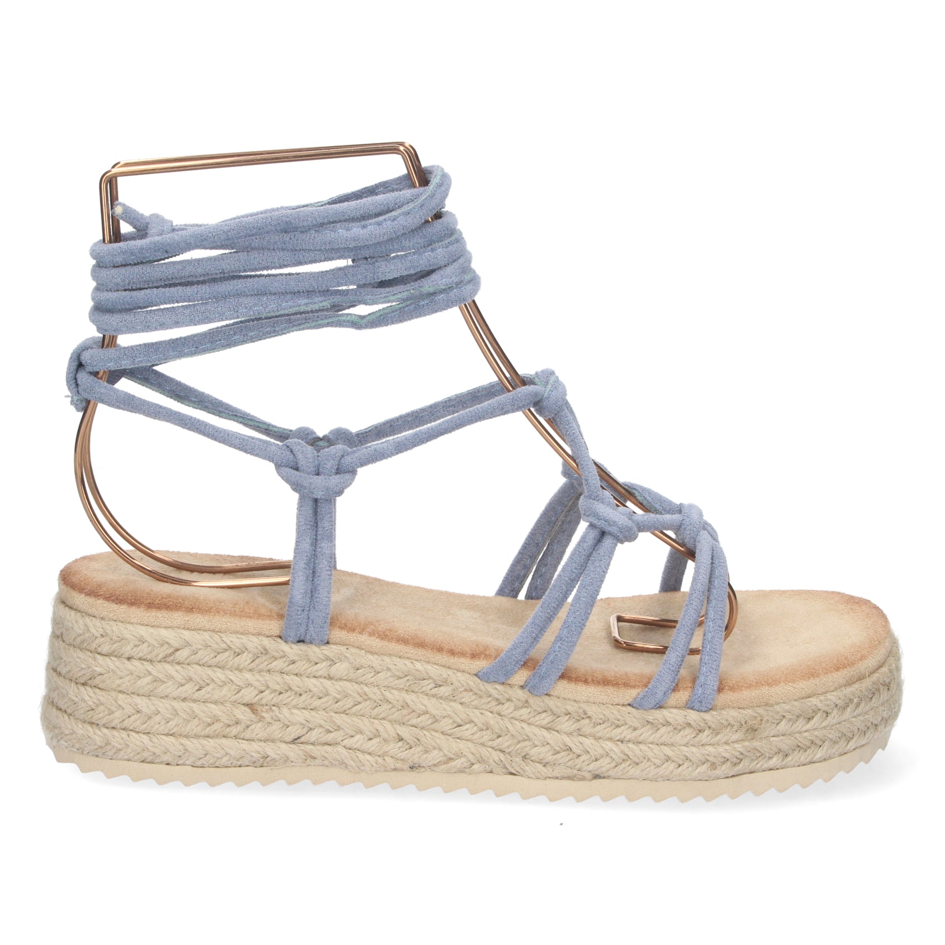 Sandalia Plataforma Mujer 1CF-1589-Azul Primavera Verano