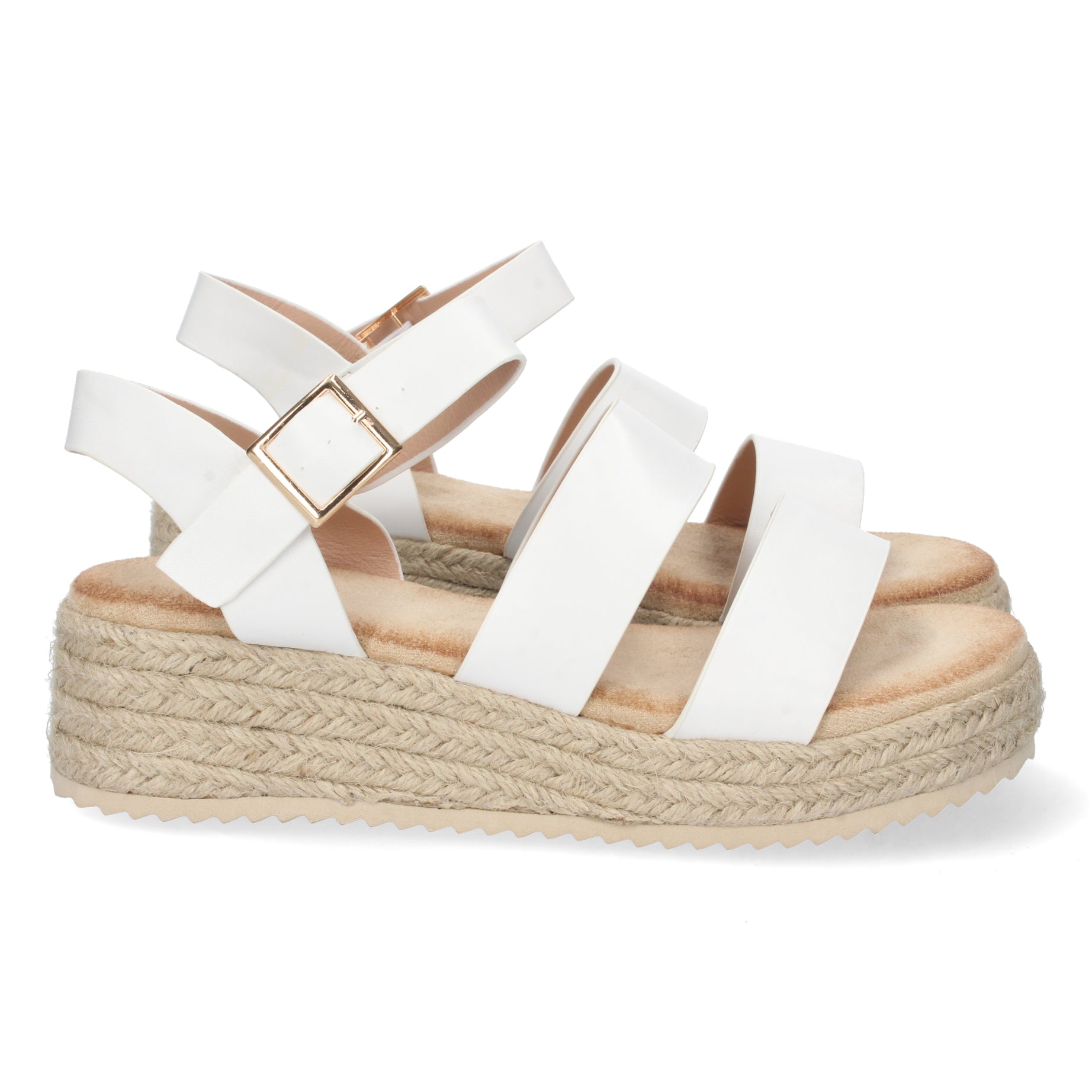 Sandalia de Plataforma Mujer 1CF-1599-Blanco Primavera Verano
