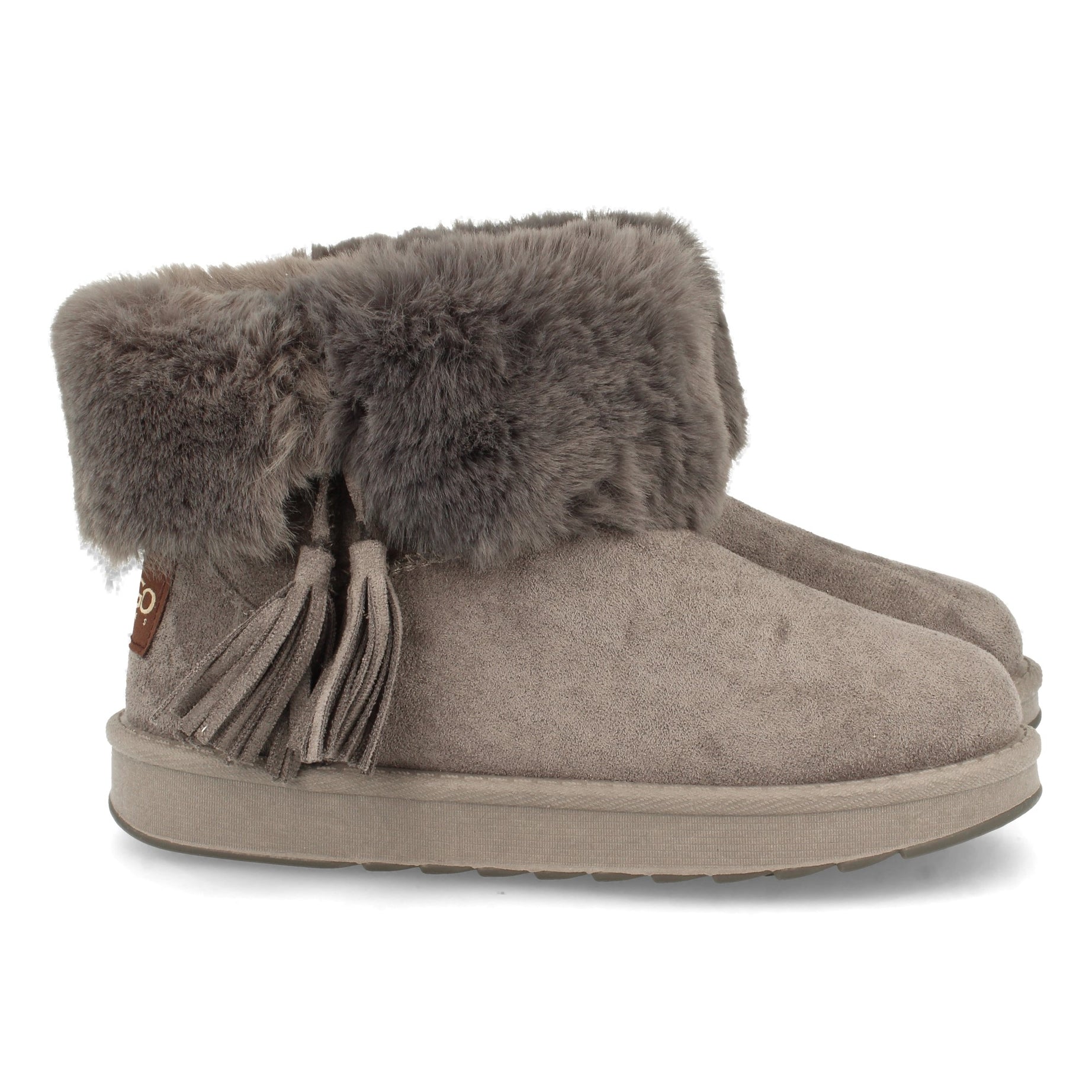 Botas planas estilo australiano para mujer, color gris, 2000-12