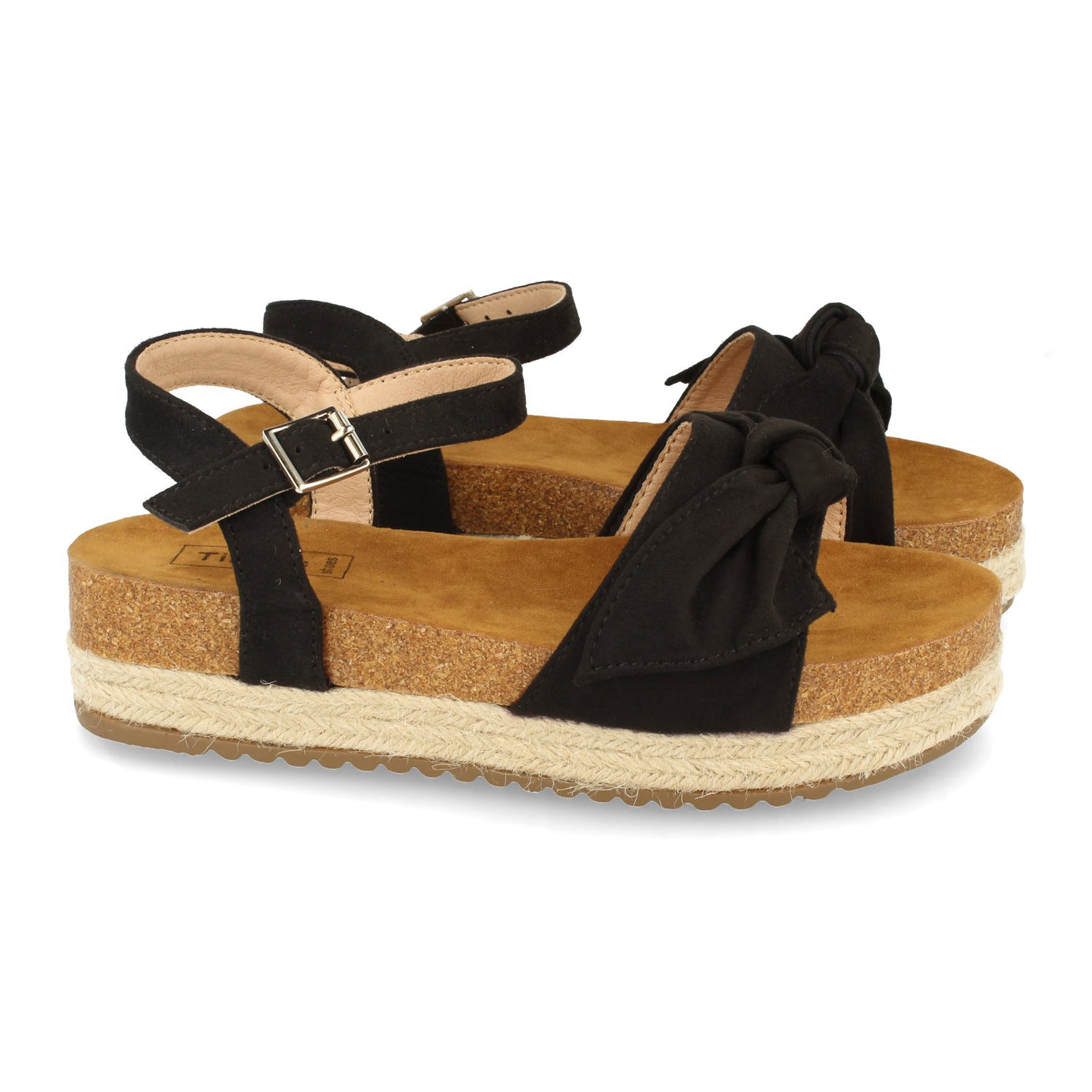 Sandalia Plataforma Mujer 20336-Negro Comodas Primavera Verano Ideal