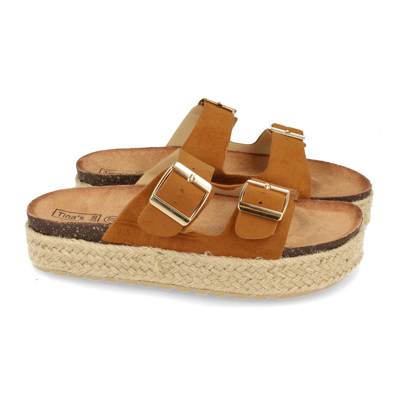 Sandalia Plana 21302-Camel Mujer Yute Anatomica Primavera Ideal