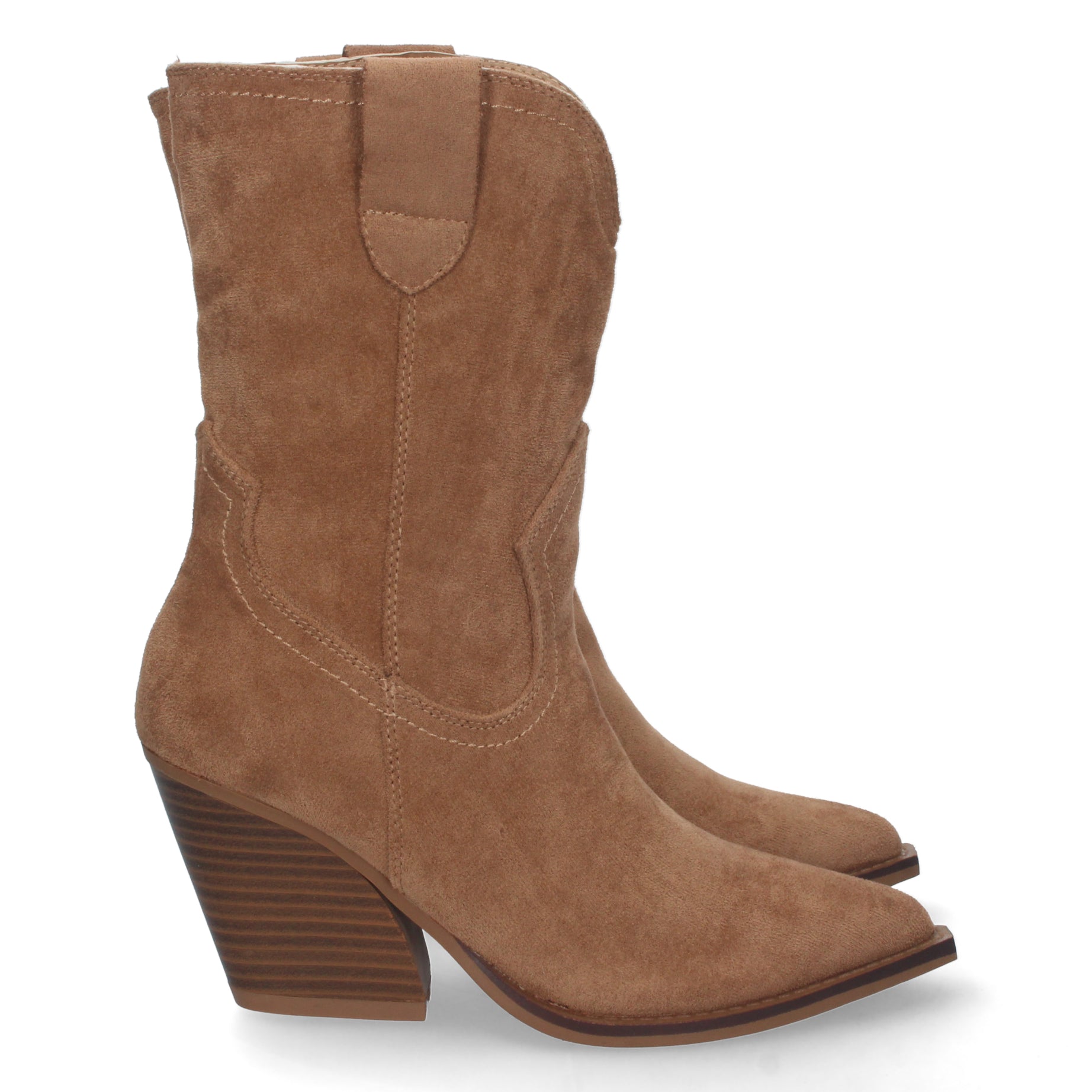 Botín De Tacón Campero Mujer 2A-2024-Camel Otoño Invierno
