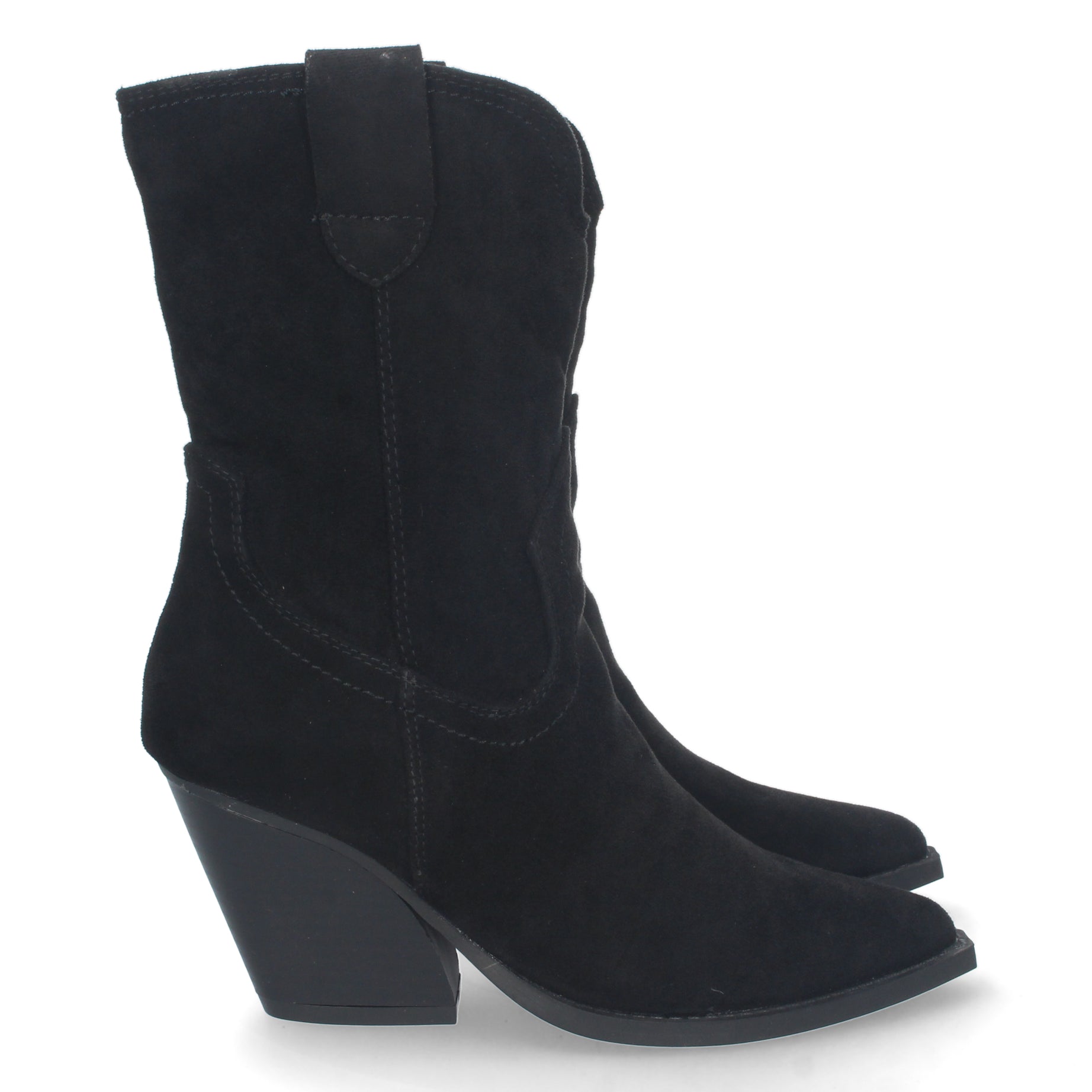 Botín De Tacón Campero Mujer 2A-2024-Negro Otoño Invierno