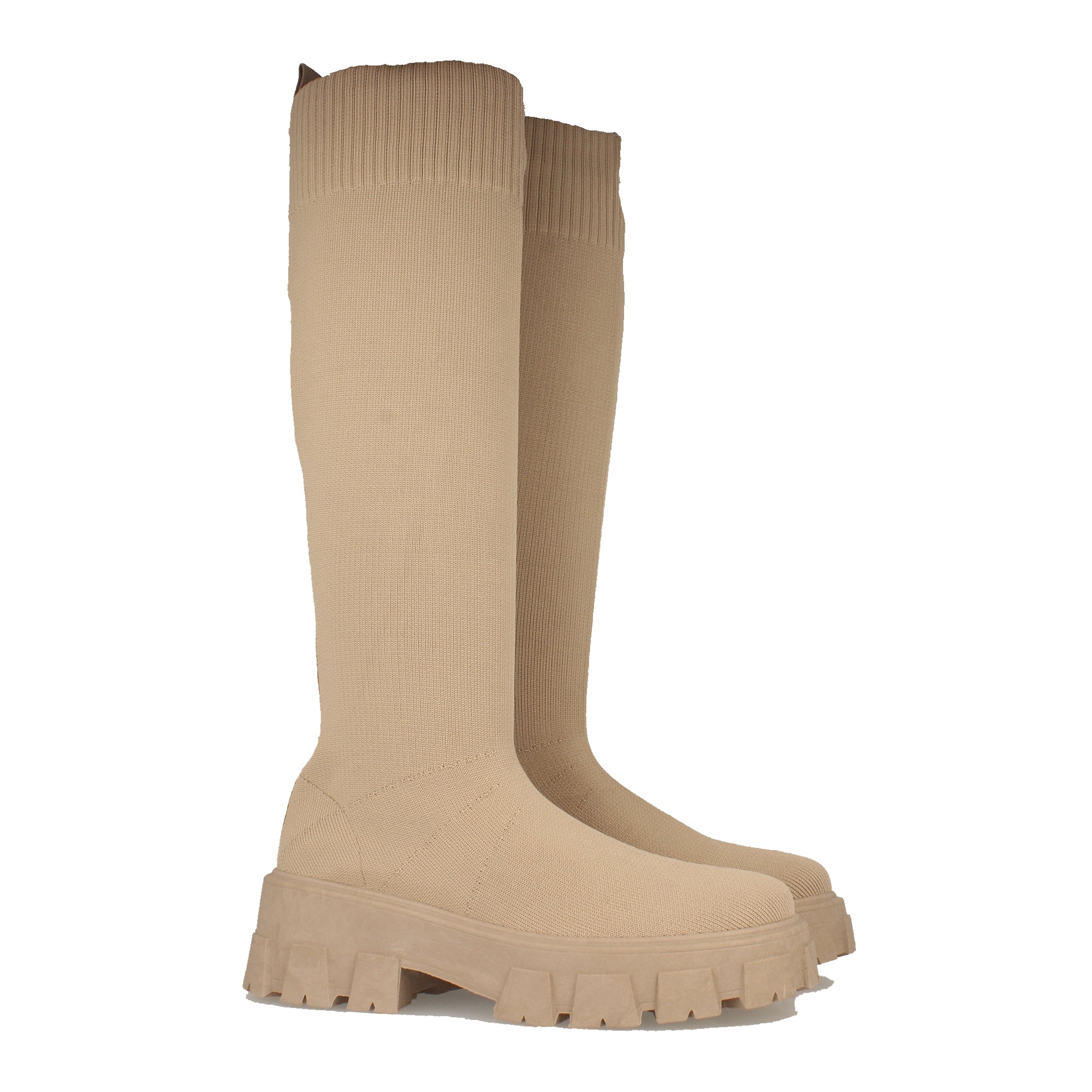 Bota Mujer 2AP-1435-Camel Plataforma Ideal Para Otoño Invierno