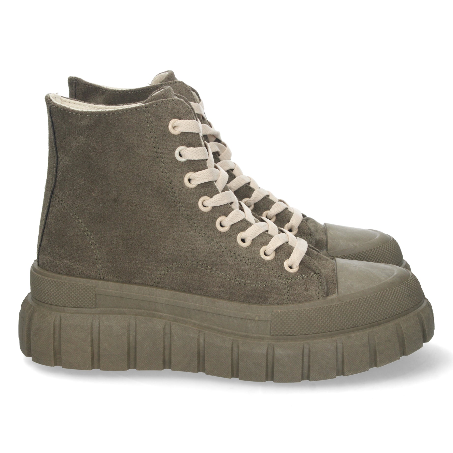 Impresionante Zapatilla Abotinada 2CD-1453-Verde Con Plataforma Mujer Cómodas y Elegantes para Todo el Día