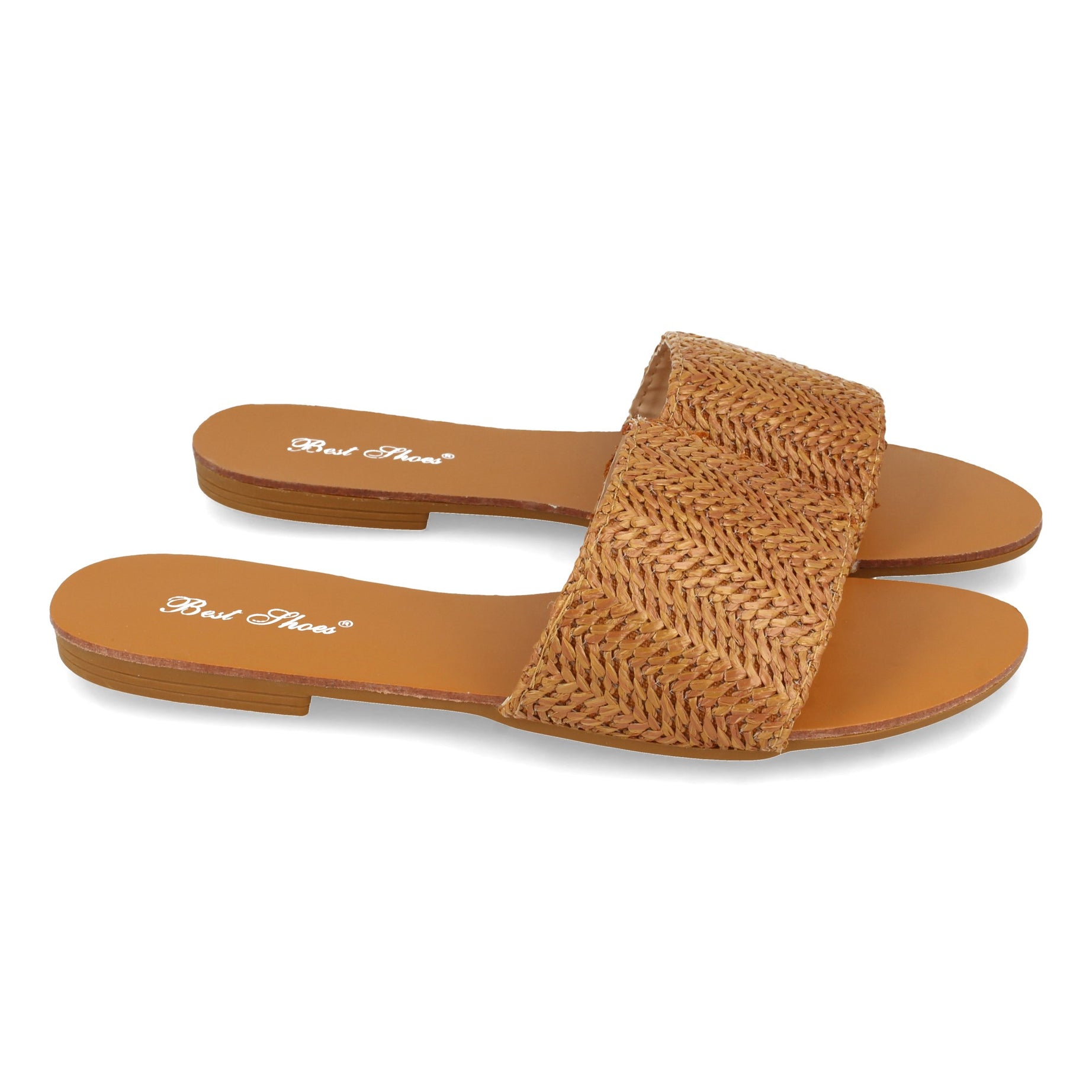 Elegantes Sandalias Planas para Mujer 2M28-Camel Comodidad y Estilo