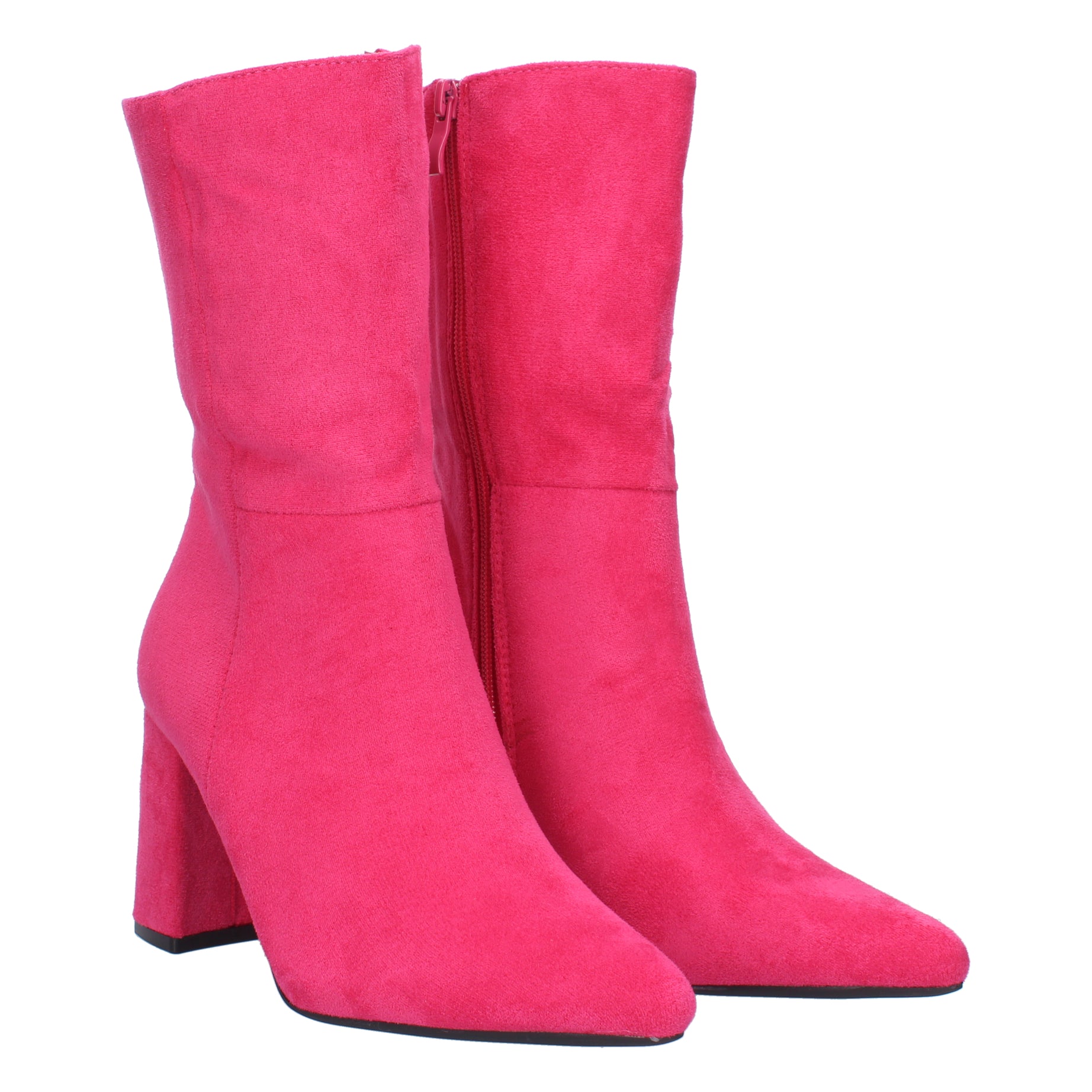 Bota De Tacón 2Z-2104-Fucsia Con Punta Fina Elegante