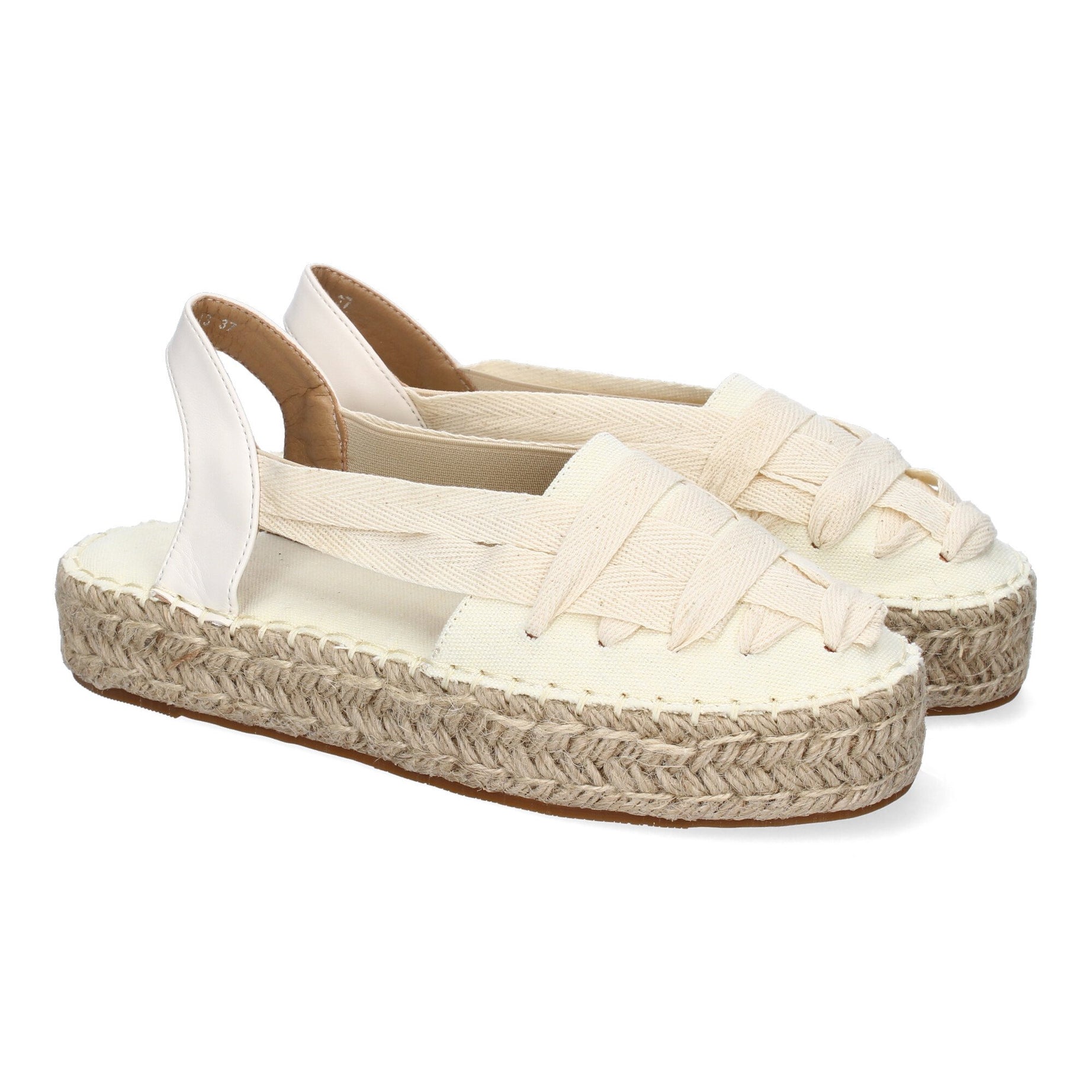 Alpargata 3U18-Beige Plana Estilo Valenciana para Mujer