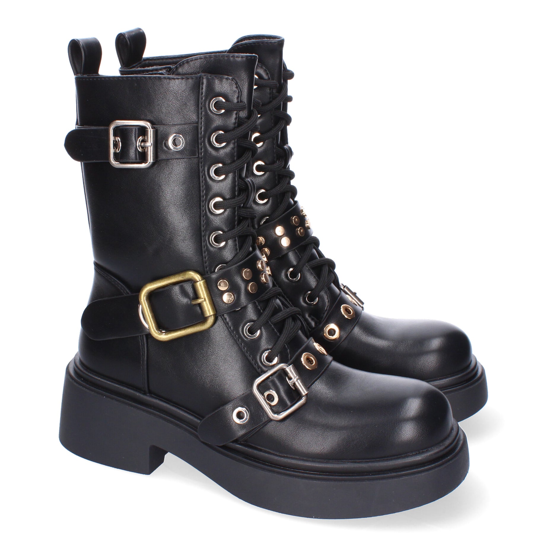 Bota Elegante 52122-Negro con Tacón Cómodo y Moderno