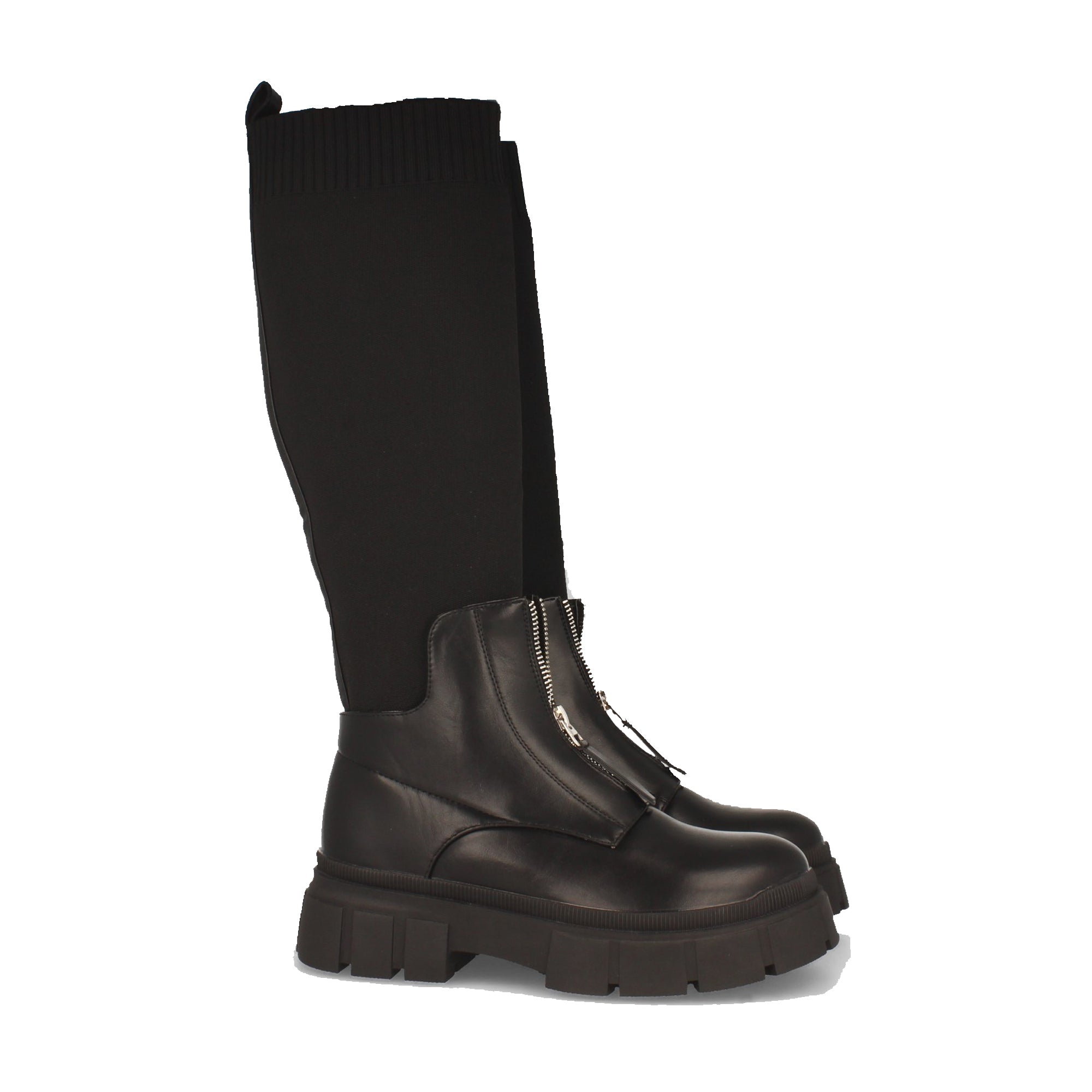Bota 7776-Negro de Plataforma Comoda para Mujer