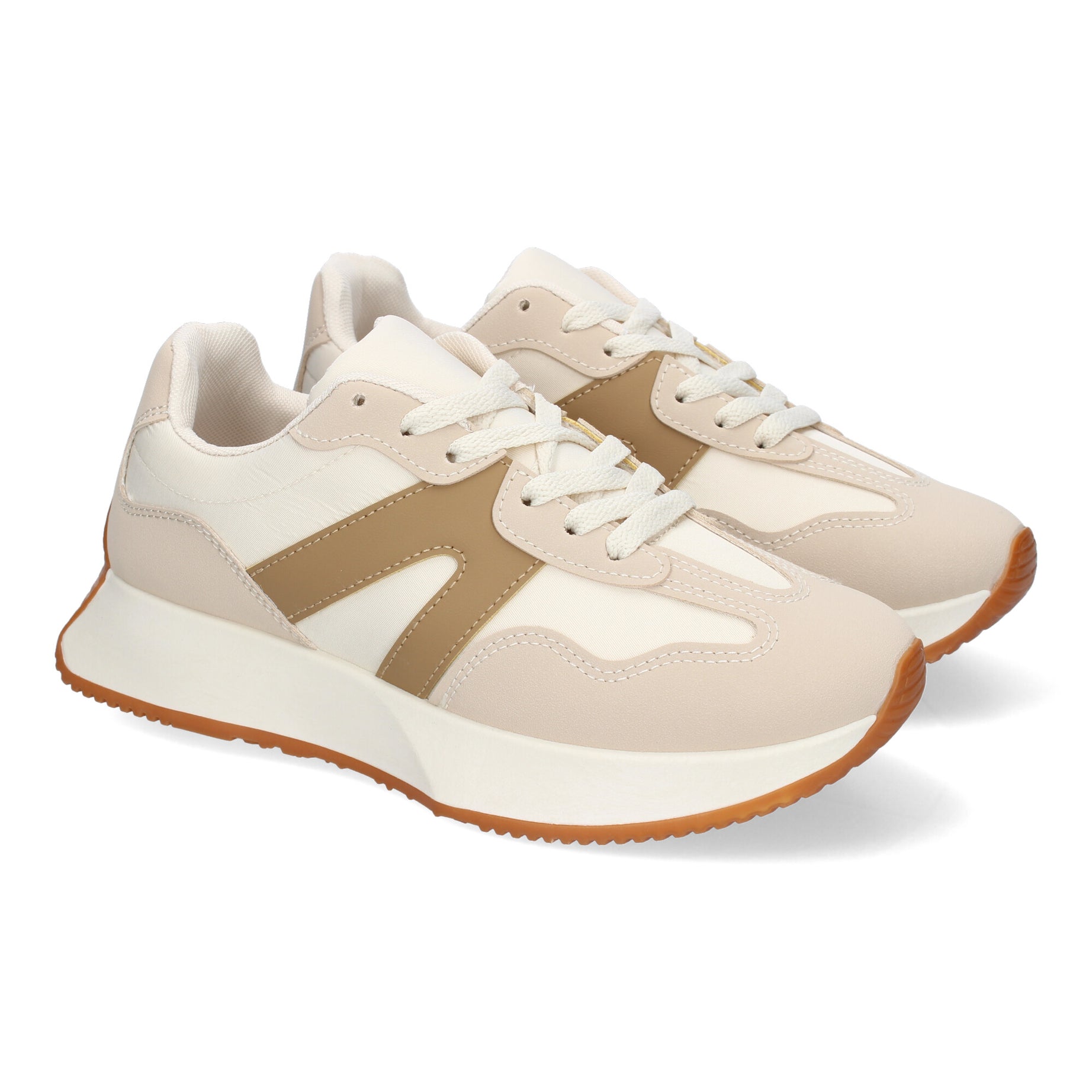 Zapatillas Deportivas Elegantes 8917-Beige Para Comodidad Diaria