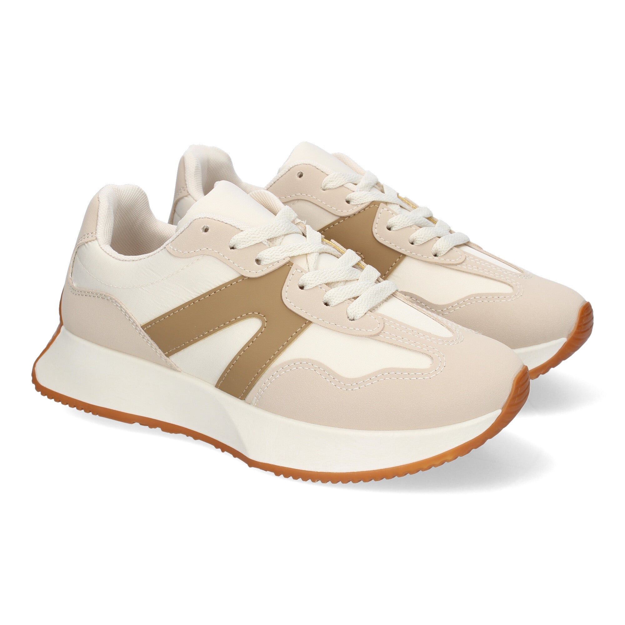 Zapatillas Deportivas Elegantes 8917-Beige Para Comodidad Diaria