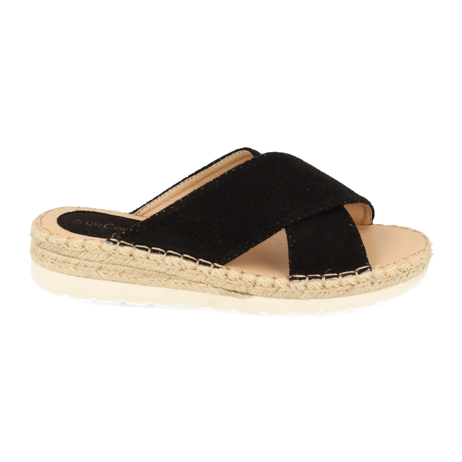 Elegante Sandalia 9082-Negro con Cuña Baja y Comodidad Suprema