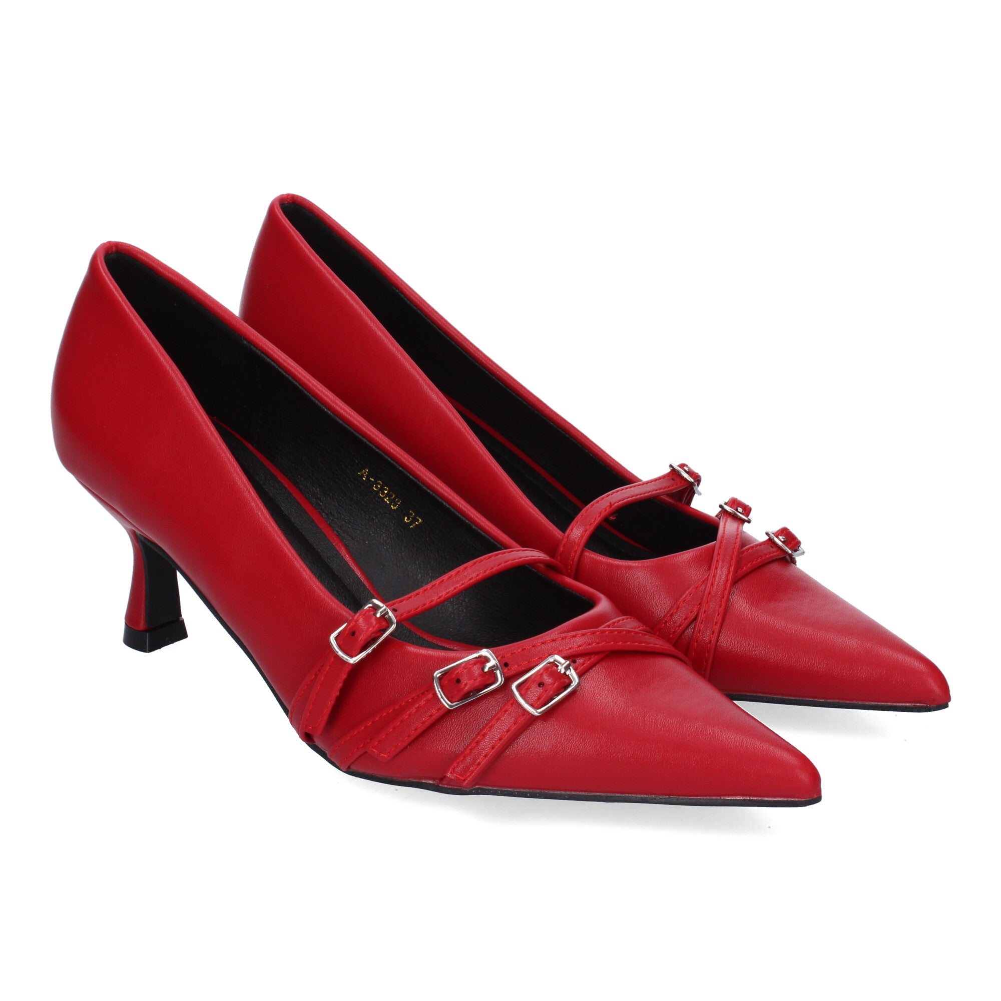 A-3323-Rojo Zapatos Elegantes y Cómodos para Mujer