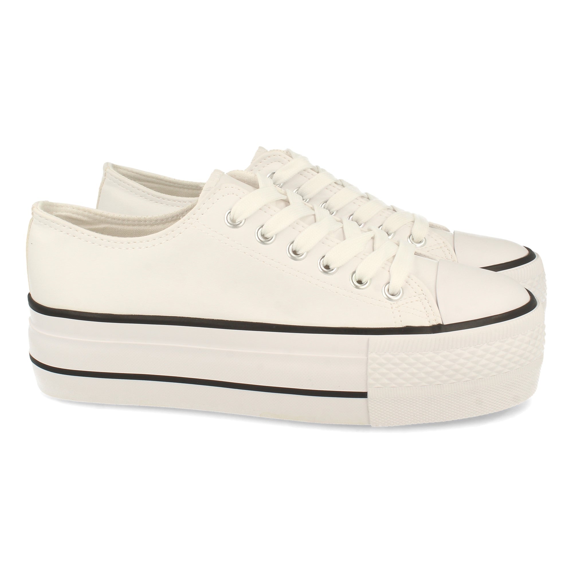 Zapatillas Cómodas ABX-105-Blanco Con Plataforma Para Tu Estilo