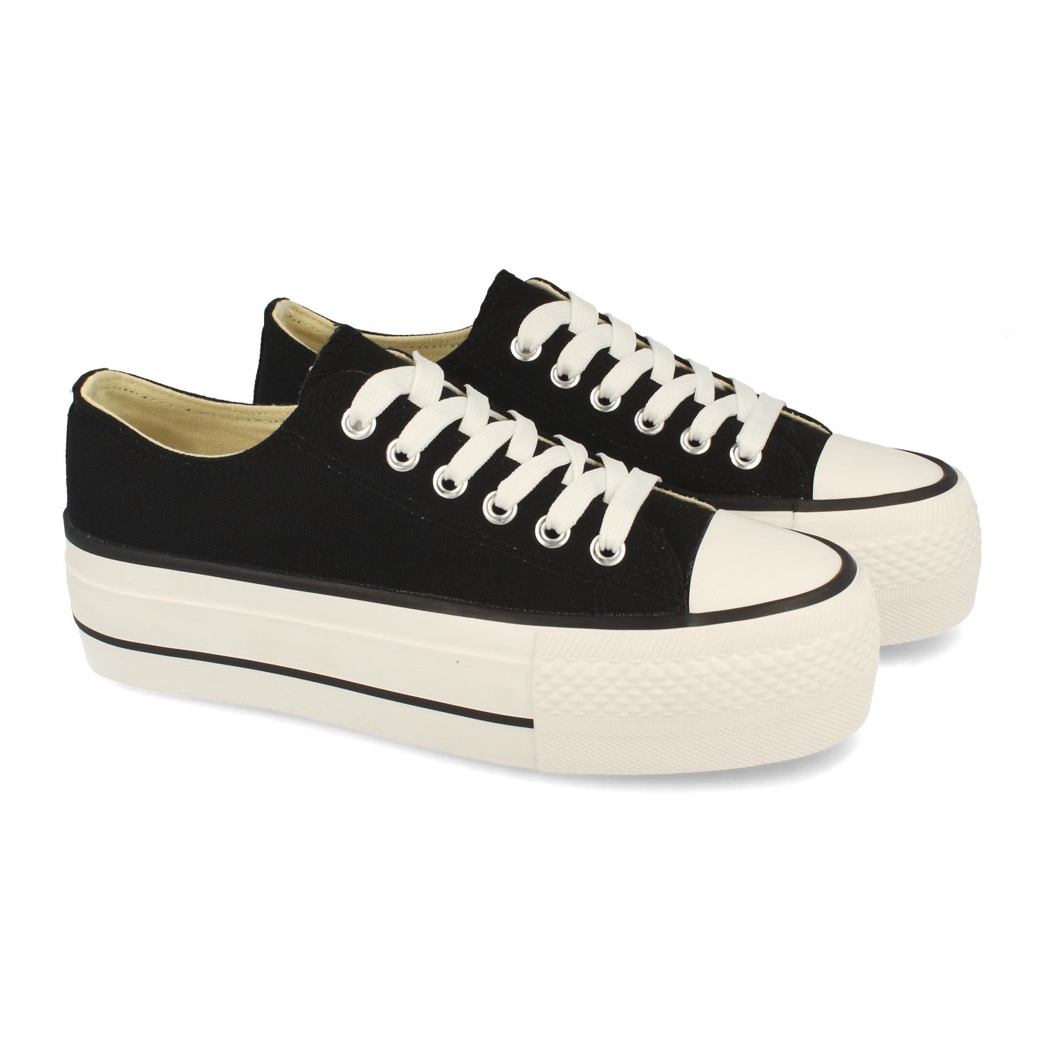 Increíbles Zapatillas ABX026-Negro Con Plataforma Para Estilo Y Comodidad