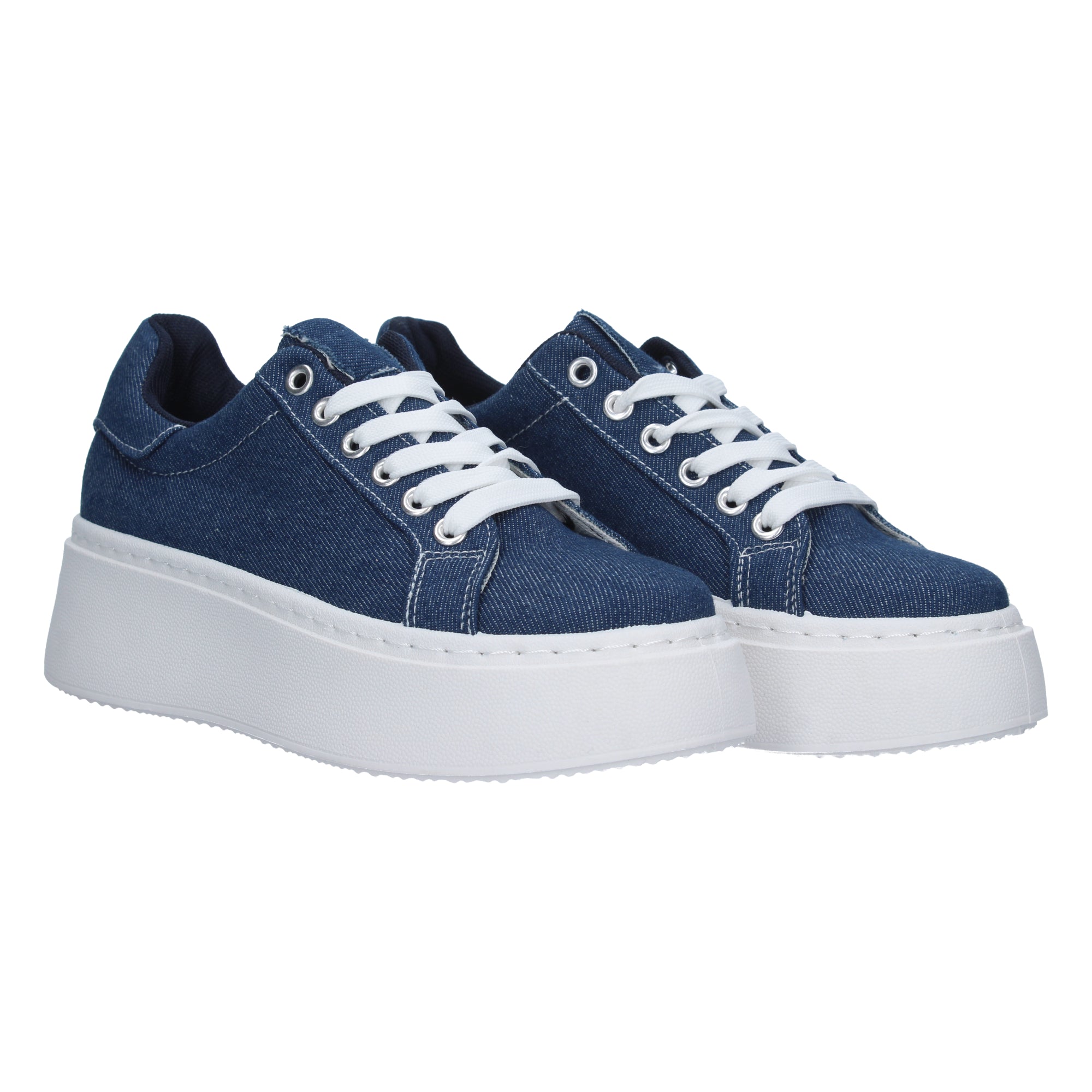 Deslumbrante AD-2351-Azul Zapatilla Plataforma Cómoda y Estilosa