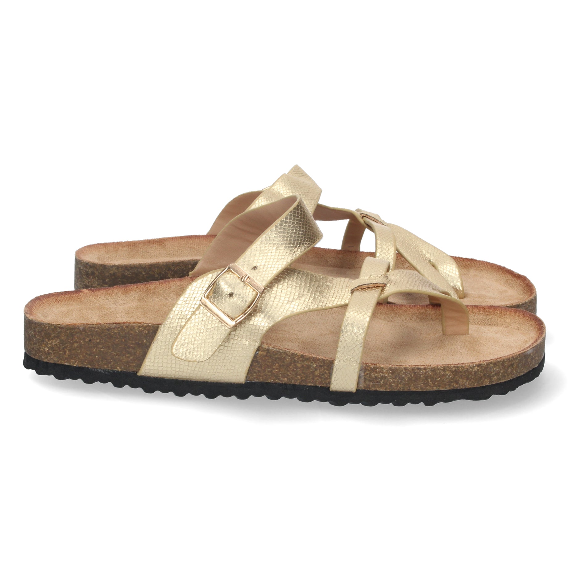 Cómoda Sandalia AY-2220-Oro con Planta Bio para Bienestar