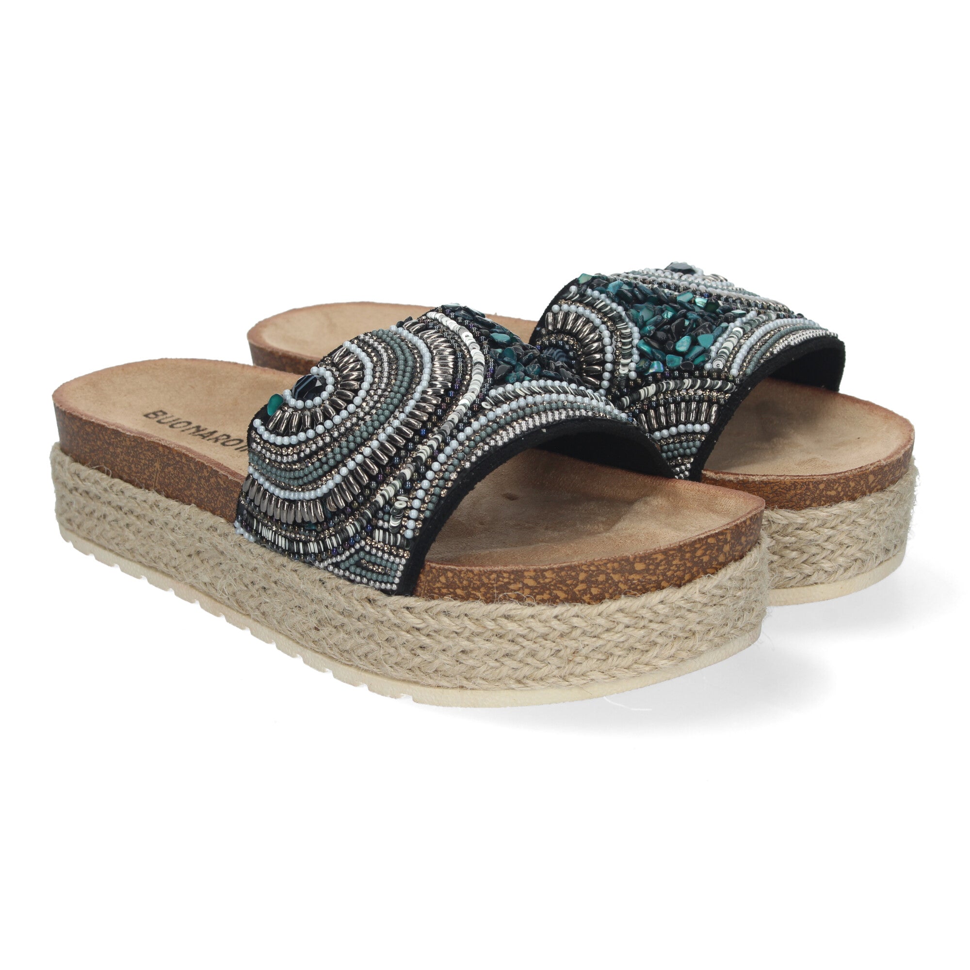 Sandalia Elegante AY-3072-Negro con Strass y Confort Total