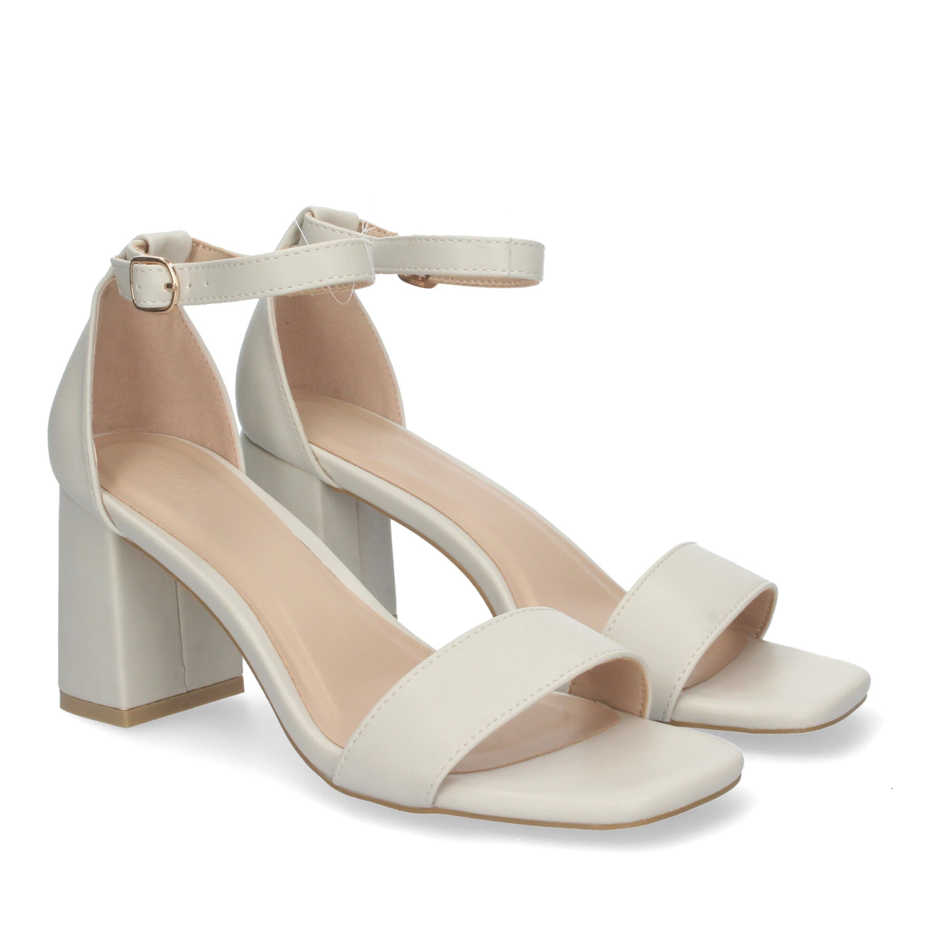 Elegante Sandalia B-3051-Blanco con Correa al Tobillo, Comodidad Asegurada