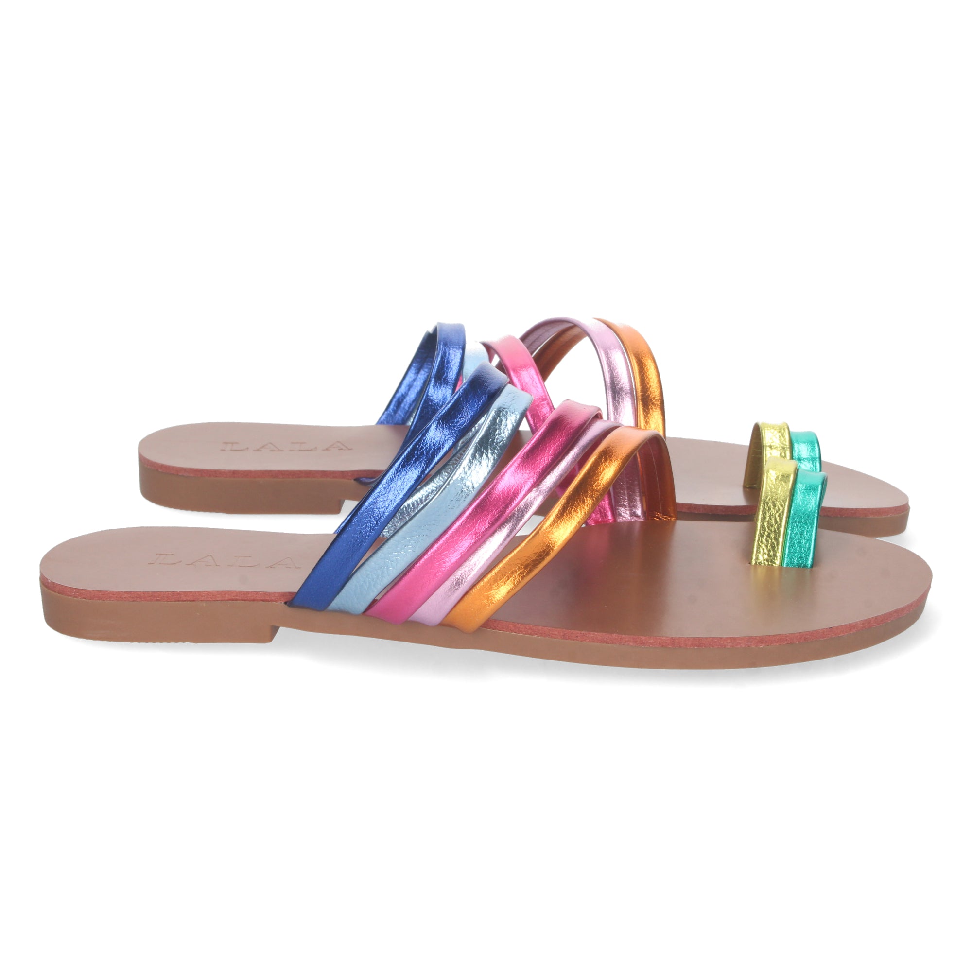 Cautivadora Sandalia BP-2398-Multi con Tiras Multicolor, Comodidad Total